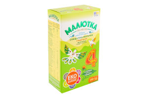 Суміш молочна для дітей від 18міс суха з пребіотиками №4 Premium Малютка к/у 350г