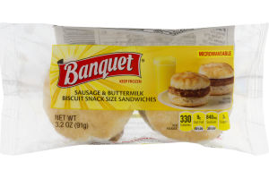 Banquet Sausage & Buttermilk Biscuit Sandwiches Snack Size - 2 CT