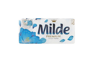 Туал. папір Milde 8 шт. Преміум Cool Blue 3-шар. И393 (Болгарія)