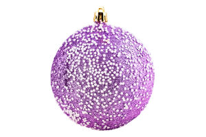 Прикраса ялинкова Куля Сніг 100мм 31342