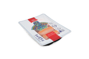 Сардельки из мяса птицы Индюшачьи Український м'ясокомбінат в/с лоток 0.3кг