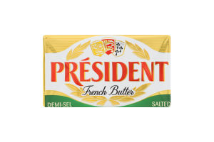 Масло 80% кисловершкове солоне President м/у 200г