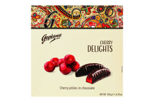 Мармелад жувальний зі смаком вишні в шоколаді Delights Goplana к/у 190г