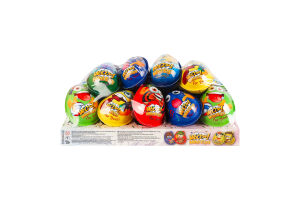 Яйцо пластиковое для мальчика с конфетами и сюрпризом Mini egg Wooow п/у 30г в ассорт