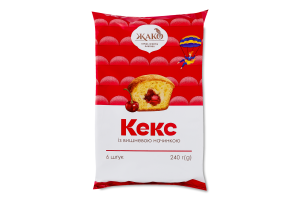 Кекс с вишневой начинкой Жако м/у 240г