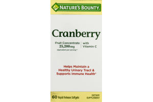 Nature's Bounty Cranberry Rapid Release Softgels - 60 CT