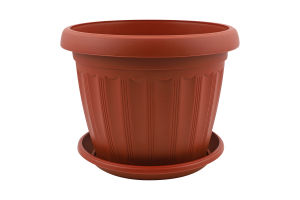 Горщик д/квітів Терра теракотовий 17*13см з підставкою Алеана