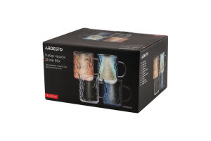 Чашка Shine mix 260мл боросилікатне скло 4шт Ardesтo
