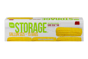 Smart Sense Storage Bags Gallon Size - 15 CT