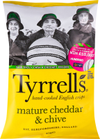 Чипси ТYRRELLS з сиром чеддер і цибулею