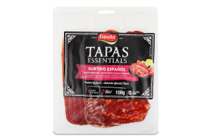 Тапас Хамон Bodega+Ковбаса Chorizo+Ковбаса Salchichon с/в нарізка 150г Espuna