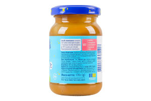 Пюре фруктовое для детей от 5мес гомогенизированное стерилизованное без сахара Яблоко-персик Elfik Magic с/б 170г