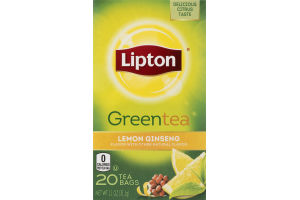Lipton Greentea Lemon Ginseng - 20 CT