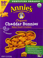Annie's Homegrown Organic Baked Snack Crackers Cheddar Bunnies