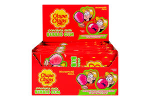 Резинка жевательная Клубничный вкус Bubble gum Chupa Chups м/у 11г