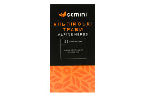 Чай трав'яний Альпійські трави Gemini в/с к/у 25х1.5г