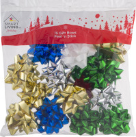 Smart Living Holiday Gift Bows Peel 'n Stick - 15 CT