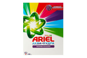 Средство моющее синтетическое порошкообразное Яркие цвета Аква-Пудра Ariel 300г