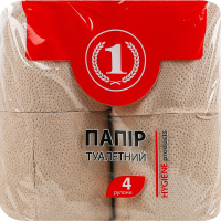 Бумага туалетная макулатурная ТМ "1" 4шт