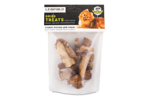 Ласощі для собак сушені Вим'я яловиче Premium Leopold в/у 0.1кг