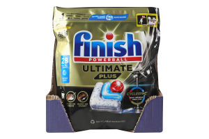 Сода-капсулы для мытья посуды в посудомоечных машинах All in 1 Ultimate Plus Powerball Finish 28шт