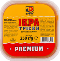 Икра трески пробойная соленая Premium Нерест п/у 250г