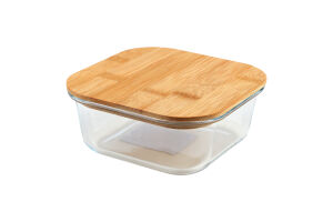 Контейнер для зберігання бамбукова кришка скло 800мл №KYYW575 Greenwich Product Co. Limited 1шт