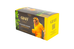 Чай зелений байховий з ароматом манго та лічі Тропічний зелений Graff к/у 20х1.5г