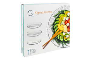 Салатник круглый стекло 28х28см №БМГ09689 Enzo Sigma Home 1шт