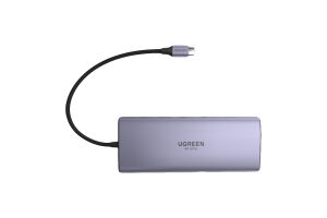 Порт-репликатор USB3.2 Type-C to 1xUSB-A3.2/1xUSB-A3.1/2xUSB-C3.2/RJ45/HDMI/VGA/RJ45/SD/TF+3.5mm PD №45520 Ugreen 1шт