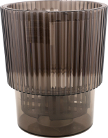 Горщик д/орхідей Стелла коричневий прозорий з дренажем 13*15см Алеана