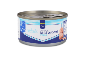 Тунец полосатый кусочками в рассоле METRO Chef ж/б 185г