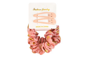 Набор для волос 2 заколки + 2 резинки Fashion Jewelry 1шт в ассорт