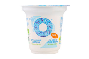 Сметана 20% органическая термостатная Organic Milk ст 250г