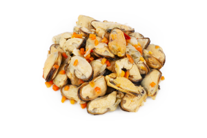 Мідії з часником та спеціями охол. ваг