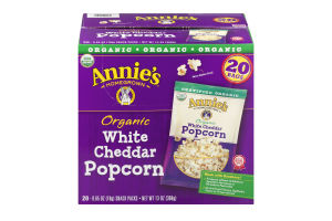 Annie's Homegrown Organic White Cheddar Popcorn - 20 CT