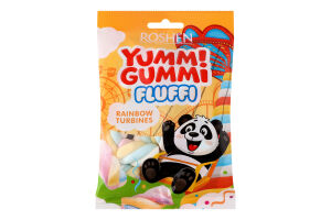 Маршмелоу Rainbow turbines Yummi Gummi Fluffi Roshen м/у 65г
