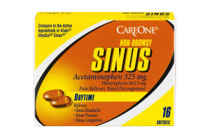 CareOne Non-Drowsy Sinus Daytime Softgels - 16 CT