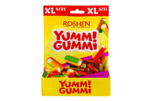 Конфеты желейные Rainbow wands Yummi gummi Roshen м/у 165г