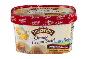 Turkey Hill Original Recipe Premium Ice Cream & Sherbet Orange Cream Swirl