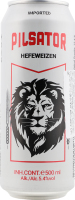 Пиво 0.5л 5.4% світле Hefeweizen Pilsator з/б