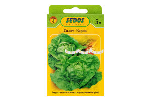 Насіння Салат Верна дражоване на стрічці 5м 2г Седос