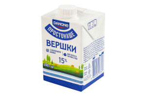 Вершки 15% стерилізовані Простонаше т/п 200г