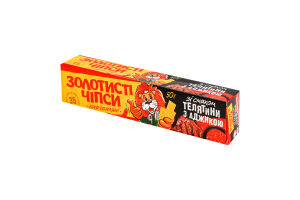 Чипси картопляні зі смаком телятини з аджикою Золотисті к/у 50г