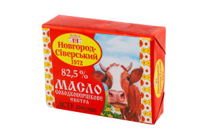 Масло солодковершкове 82.5% Екстра Новгород-Сіверський м/у 180г