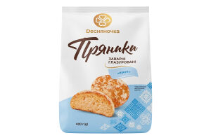 Пряники заварні глазуровані Ніжні Dесняночка м/у 400г