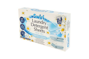Листы стирального порошка универсальные Свежесть Swirl 20шт