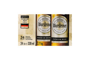 Пиво 0.33л 4.8% светлое пастеризованное Premium Beer Warsteiner бут