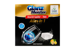 Таблетки д/посудомийних машин Ultimate Alles in 1 17*16г Glanz Meister