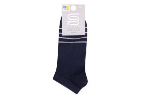 Шкарпетки жіночі Premier socks Економ короткі зі смужками р.23-25 сині Арт.7174